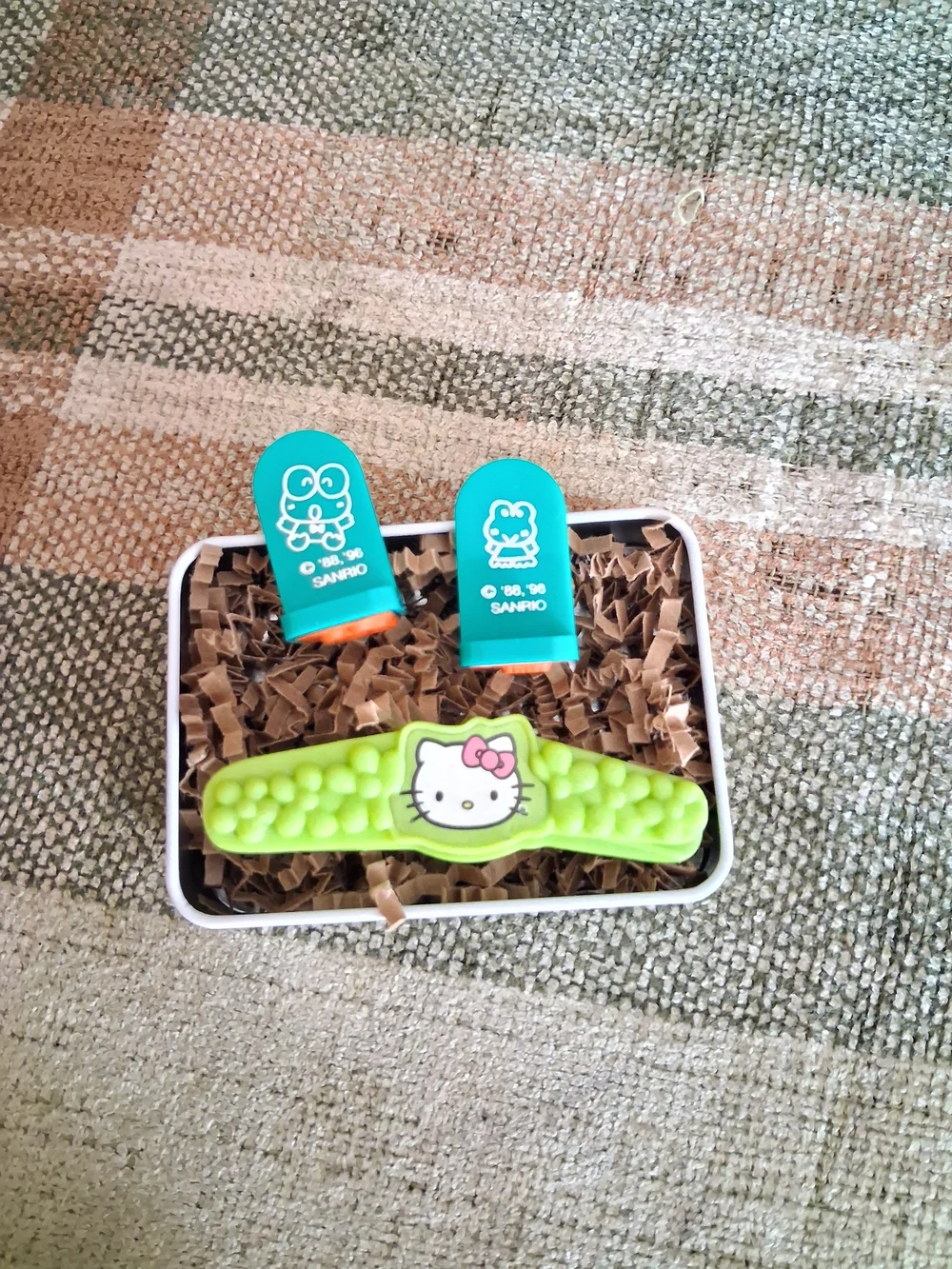 Vintage Sanrio Teal Keroppi Stamp